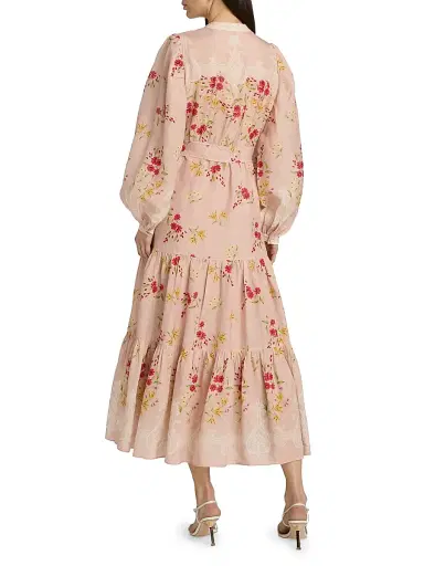 Kobi Halperin Women's Noora Floral Tiered Midi-Dress | Thumbnail 5