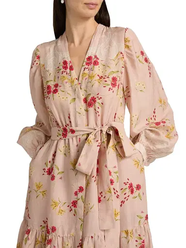 Kobi Halperin Women's Noora Floral Tiered Midi-Dress | Thumbnail 6