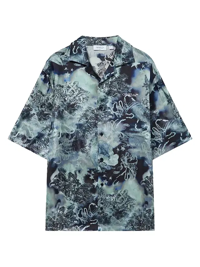 Men's Land & Sky Printed Camp Shirt - Multi Blue