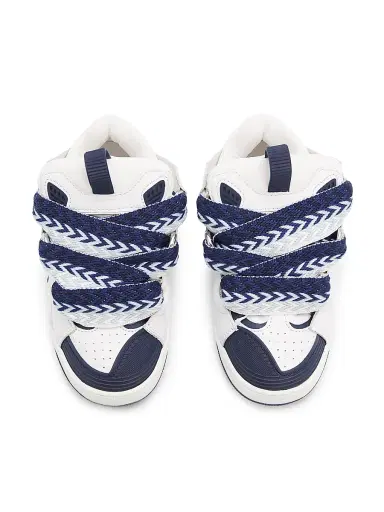 Lanvin Kid's Curb Sneakers - White Navy 1 (Child) | Thumbnail 3 Lanvin Kid's Curb Sneakers - White Navy 1 (Child) | Thumbnail 3