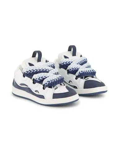 Lanvin Kid's Curb Sneakers - White Navy 1 (Child) | Thumbnail 5 Lanvin Kid's Curb Sneakers - White Navy 1 (Child) | Thumbnail 5