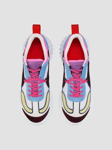 Christian Louboutin Women's Mara Low-Top Sneakers - Ceruleo - Size 10 | Thumbnail 4