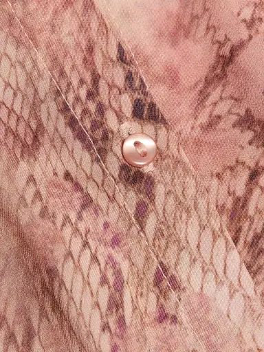 Ba&sh Women's Cornelia Snakeskin-Print Shirt - Rose - Size Large | Thumbnail 7