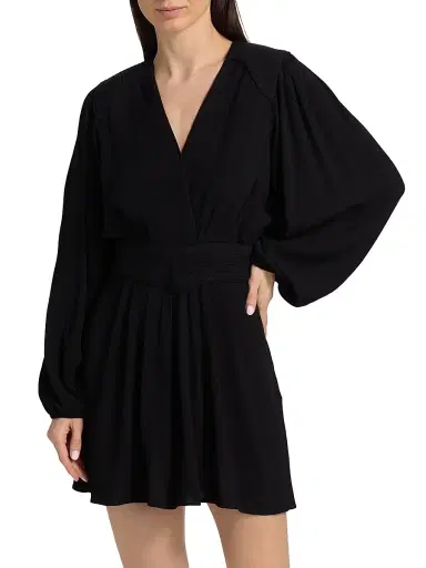 Ba&sh Women's Alana V-Neck Minidress | Thumbnail 3 Ba&sh Women's Alana V-Neck Minidress | Thumbnail 3