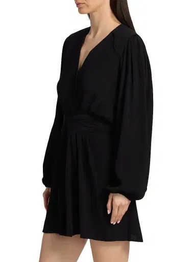 Ba&sh Women's Alana V-Neck Minidress | Thumbnail 4 Ba&sh Women's Alana V-Neck Minidress | Thumbnail 4