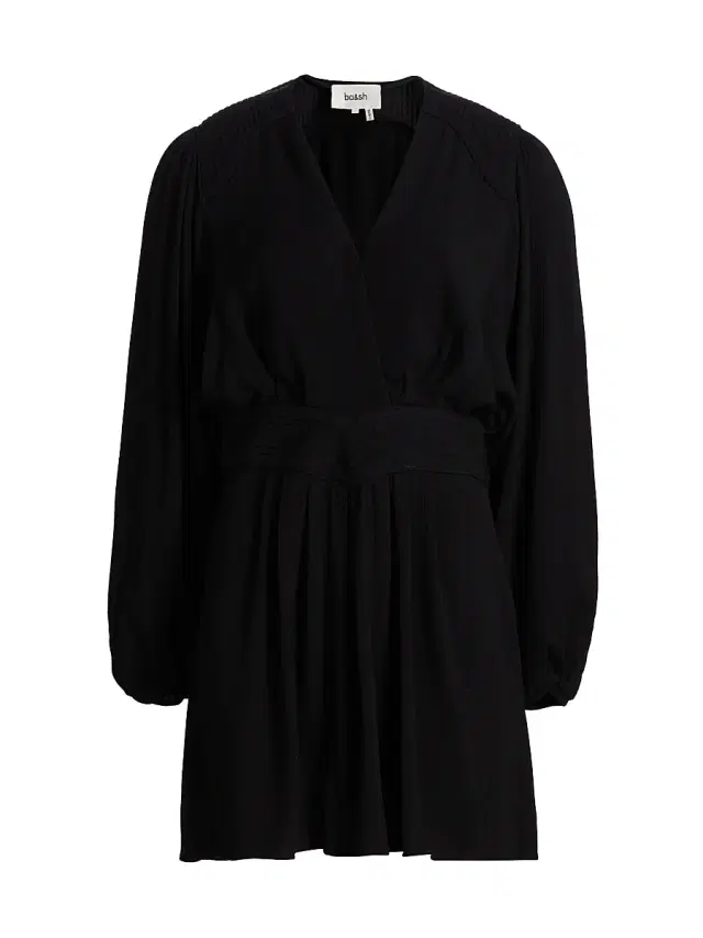 Women's Alana V-Neck Minidress - Noir