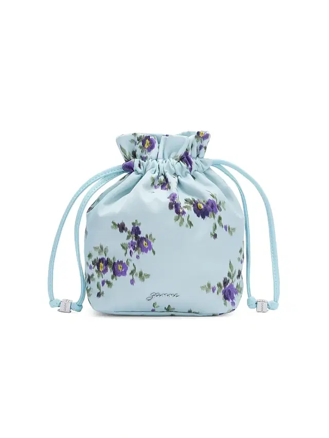 Ganni Women's Logo Floral Pouch - Shrimp