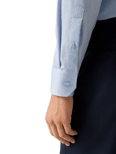 Eton Men's Striped Twill Contemporary-Fit Shirt - Blue - Size 18 | Thumbnail 5 Eton Men's Striped Twill Contemporary-Fit Shirt - Blue - Size 18 | Thumbnail 5