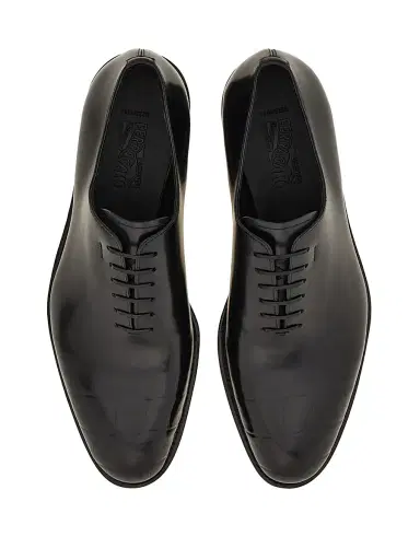 Ferragamo Men's Angiolo Croc-Embossed Leather Oxfords | Thumbnail 3 Ferragamo Men's Angiolo Croc-Embossed Leather Oxfords | Thumbnail 3
