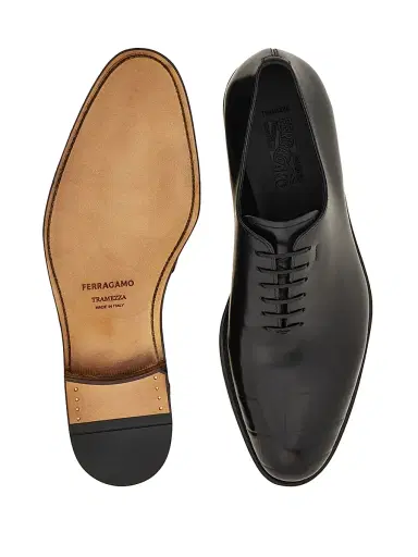 Ferragamo Men's Angiolo Croc-Embossed Leather Oxfords | Thumbnail 4 Ferragamo Men's Angiolo Croc-Embossed Leather Oxfords | Thumbnail 4