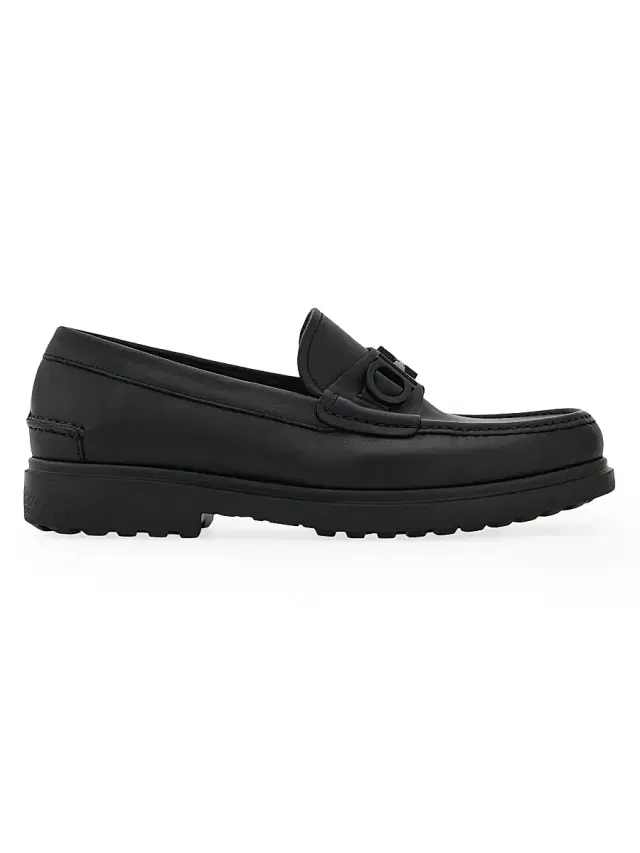 Men's Tobias Gancini Leather Loafers - Nero
