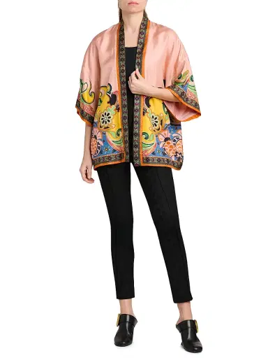 Etro Women's Kesa Printed Open-Front Jacket | Thumbnail 2 Etro Women's Kesa Printed Open-Front Jacket | Thumbnail 2