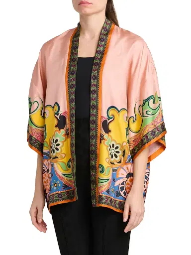 Etro Women's Kesa Printed Open-Front Jacket | Thumbnail 4 Etro Women's Kesa Printed Open-Front Jacket | Thumbnail 4