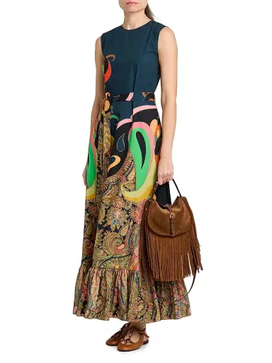 Etro Women's Pony Fringe Suede Crossbody Bag - Sand | Thumbnail 2