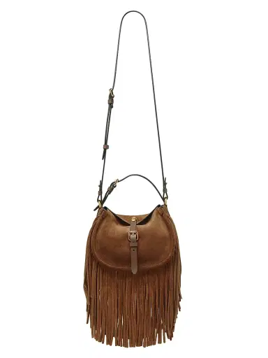 Etro Women's Pony Fringe Suede Crossbody Bag - Sand | Thumbnail 7