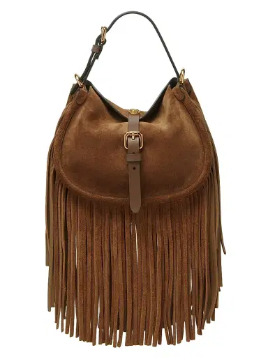 Etro Women's Pony Fringe Suede Crossbody Bag - Sand | Thumbnail 1