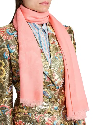 Etro Women's Boheme Floral Scarf - Rosa Antico | Thumbnail 3 Etro Women's Boheme Floral Scarf - Rosa Antico | Thumbnail 3