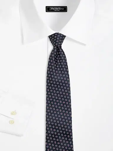 Emporio Armani Men's Geometric Silk Tie | Thumbnail 2 Emporio Armani Men's Geometric Silk Tie | Thumbnail 2