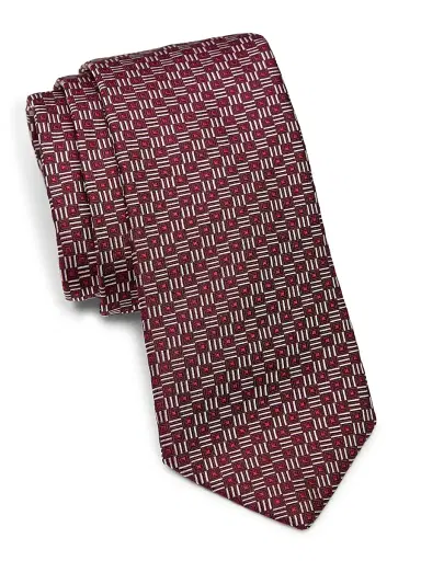 Emporio Armani Men's Geometric Silk Tie | Thumbnail 1 Emporio Armani Men's Geometric Silk Tie | Thumbnail 1