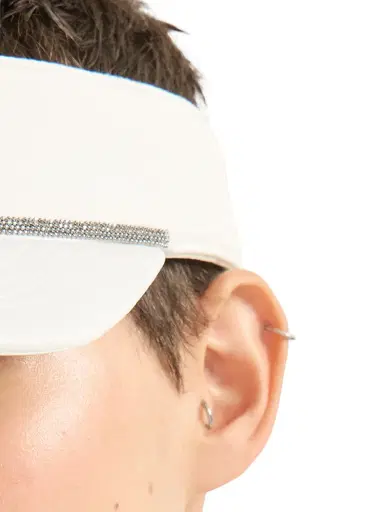 Brunello Cucinelli Women's Nylon Visor with Shiny Band | Thumbnail 3 Brunello Cucinelli Women's Nylon Visor with Shiny Band | Thumbnail 3