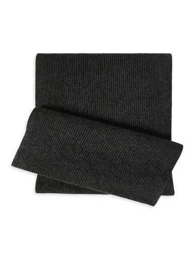 Brunello Cucinelli Women's Cashmere English Rib Knit Scarf - Lignite | Thumbnail 1