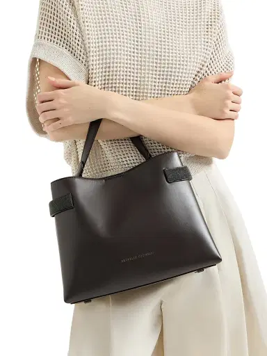 Brunello Cucinelli Women's Essence Top Handle Bag in Calfskin with Precious Bands | Thumbnail 2