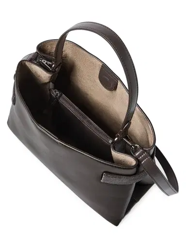Brunello Cucinelli Women's Essence Top Handle Bag in Calfskin with Precious Bands | Thumbnail 5