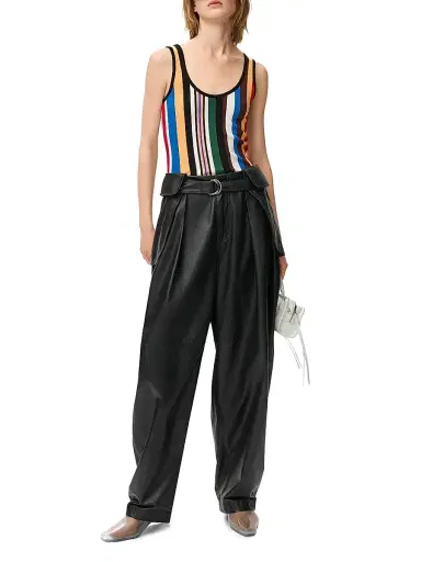 Loewe Women's Striped Scoopneck Tank - Red Multi - Size Large | Thumbnail 2