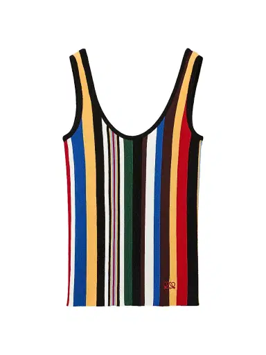 Loewe Women's Striped Scoopneck Tank - Red Multi - Size Large | Thumbnail 1