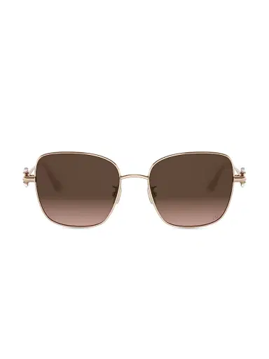 Dior Women's Tribales S1U 55MM Square Sunglasses - Gold Brown | Thumbnail 2