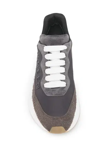 Alexander McQueen Men's Sprint Runner Low-Top Sneakers - Grey White - Size 8 | Thumbnail 4 Alexander McQueen Men's Sprint Runner Low-Top Sneakers - Grey White - Size 8 | Thumbnail 4