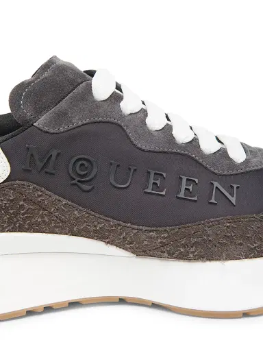Alexander McQueen Men's Sprint Runner Low-Top Sneakers - Grey White - Size 8 | Thumbnail 5 Alexander McQueen Men's Sprint Runner Low-Top Sneakers - Grey White - Size 8 | Thumbnail 5