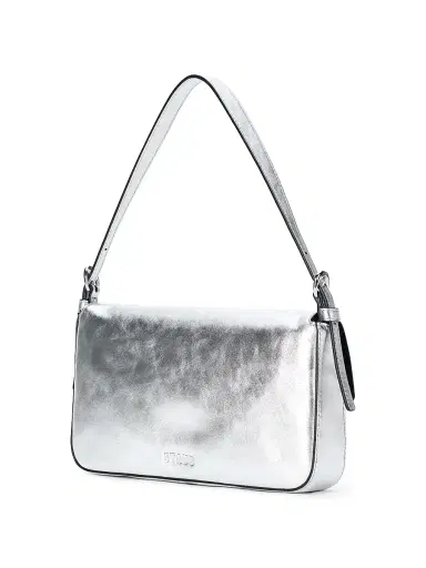 Staud Women's Harlow Metallic Leather Shoulder Bag - Silver | Thumbnail 4 Staud Women's Harlow Metallic Leather Shoulder Bag - Silver | Thumbnail 4