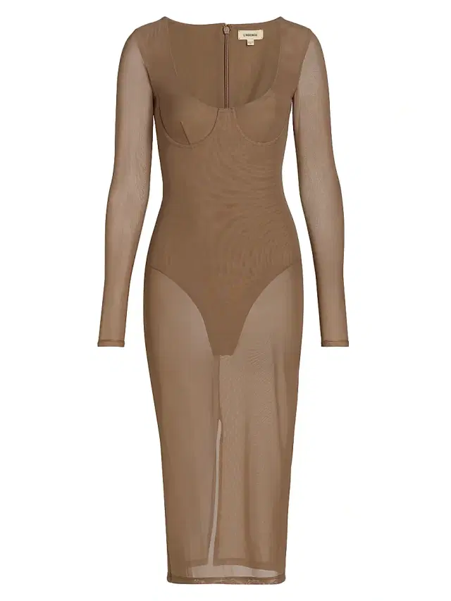 L'AGENCE Women's Sorella Long-Sleeve Body-Con Dress - Portabella