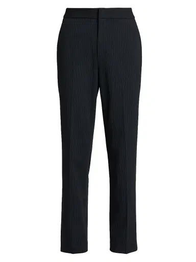 L'AGENCE Women's Rebel Tapered Trousers - Midnight Pinstripe | Thumbnail 1 L'AGENCE Women's Rebel Tapered Trousers - Midnight Pinstripe | Thumbnail 1