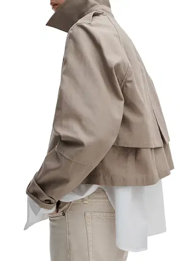 rag & bone Women's Jamie Crop Trench Jacket - Khaki | Thumbnail 5