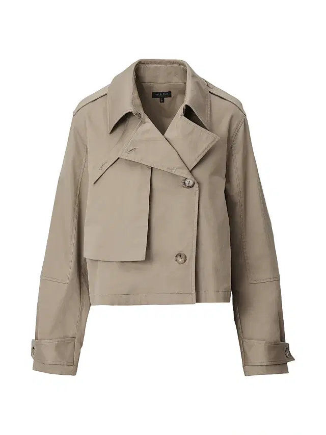 rag & bone Women's Jamie Crop Trench Jacket - Khaki