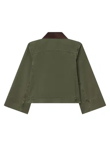 FRAME Women's The Mini Swing Jacket - Military Green | Thumbnail 3 FRAME Women's The Mini Swing Jacket - Military Green | Thumbnail 3