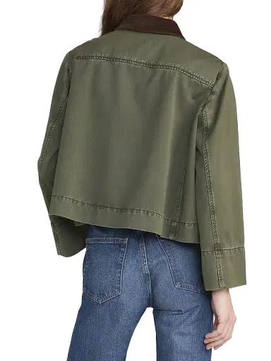 FRAME Women's The Mini Swing Jacket - Military Green | Thumbnail 6 FRAME Women's The Mini Swing Jacket - Military Green | Thumbnail 6