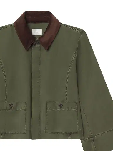 FRAME Women's The Mini Swing Jacket - Military Green | Thumbnail 8 FRAME Women's The Mini Swing Jacket - Military Green | Thumbnail 8