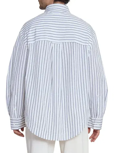 AMI PARIS Men's Pinstriped Cotton Button-Front Shirt | Thumbnail 5 AMI PARIS Men's Pinstriped Cotton Button-Front Shirt | Thumbnail 5