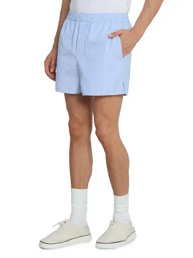AMI PARIS Men's Striped Cotton Shorts | Thumbnail 4 AMI PARIS Men's Striped Cotton Shorts | Thumbnail 4