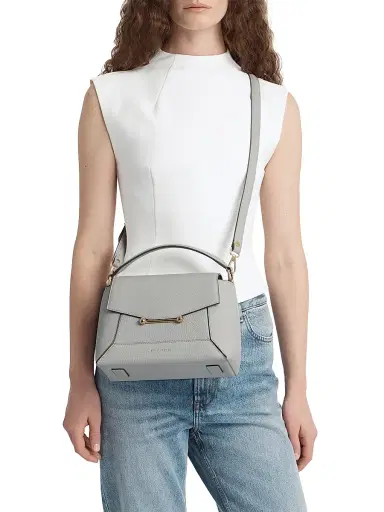 Strathberry Women's Mosaic Leather Top Handle Bag - Marble Grey | Thumbnail 2