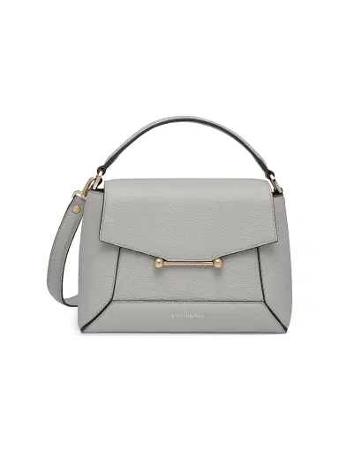 Strathberry Women's Mosaic Leather Top Handle Bag - Marble Grey | Thumbnail 1
