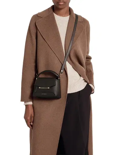 Strathberry Women's Mosaic Leather Nano Top Handle Bag - Espresso | Thumbnail 2 Strathberry Women's Mosaic Leather Nano Top Handle Bag - Espresso | Thumbnail 2