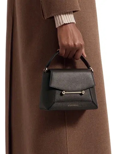 Strathberry Women's Mosaic Leather Nano Top Handle Bag - Espresso | Thumbnail 3 Strathberry Women's Mosaic Leather Nano Top Handle Bag - Espresso | Thumbnail 3