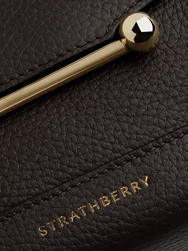 Strathberry Women's Mosaic Leather Nano Top Handle Bag - Espresso | Thumbnail 8 Strathberry Women's Mosaic Leather Nano Top Handle Bag - Espresso | Thumbnail 8