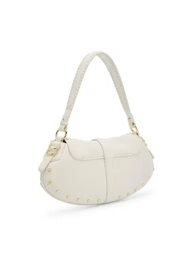 Ganni Women's Kat Studded Shoulder Bag - Egret | Thumbnail 3