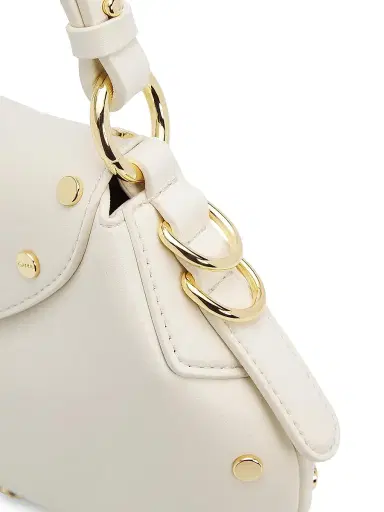 Ganni Women's Kat Studded Shoulder Bag - Egret | Thumbnail 5