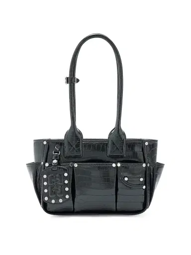 Ganni Women's Posy Croc-Embossed Shoulder Bag | Thumbnail 1 Ganni Women's Posy Croc-Embossed Shoulder Bag | Thumbnail 1